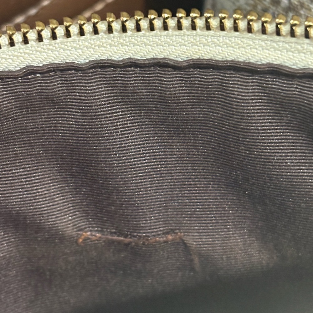 Coach White Pebbled Leather Crossbody with Brown Strap and Mickey Patch - Picture 5 of 7
